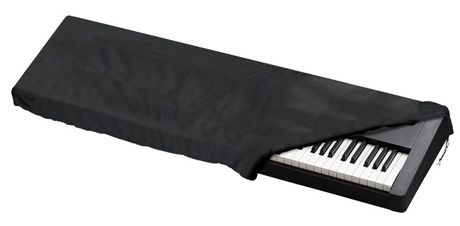 SunEast 61 Funda para teclado de piano con cordón protector para teclado electrónico de piano/consolas color negro 98 x 42 x 18 cm 